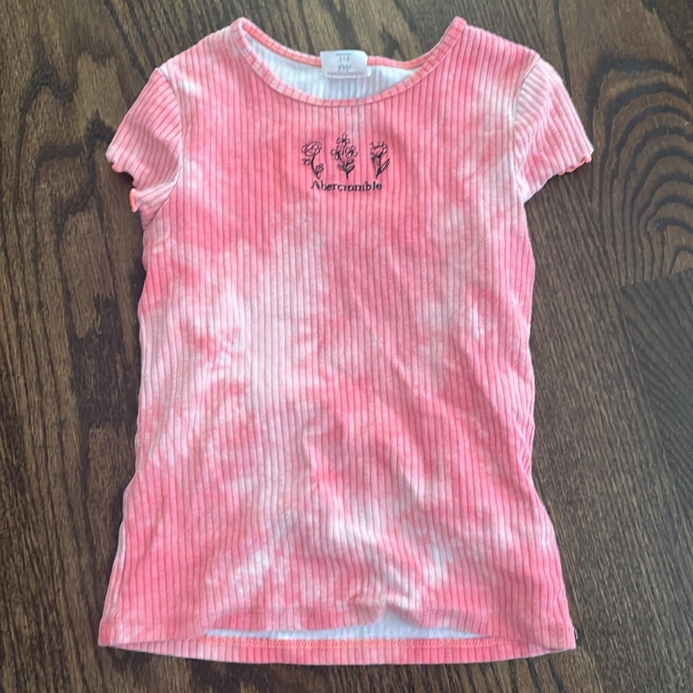 Abercrombie kids ribbed tie dye t shirt